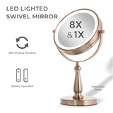 Lighted Makeup Mirror with Magnification from Zadro