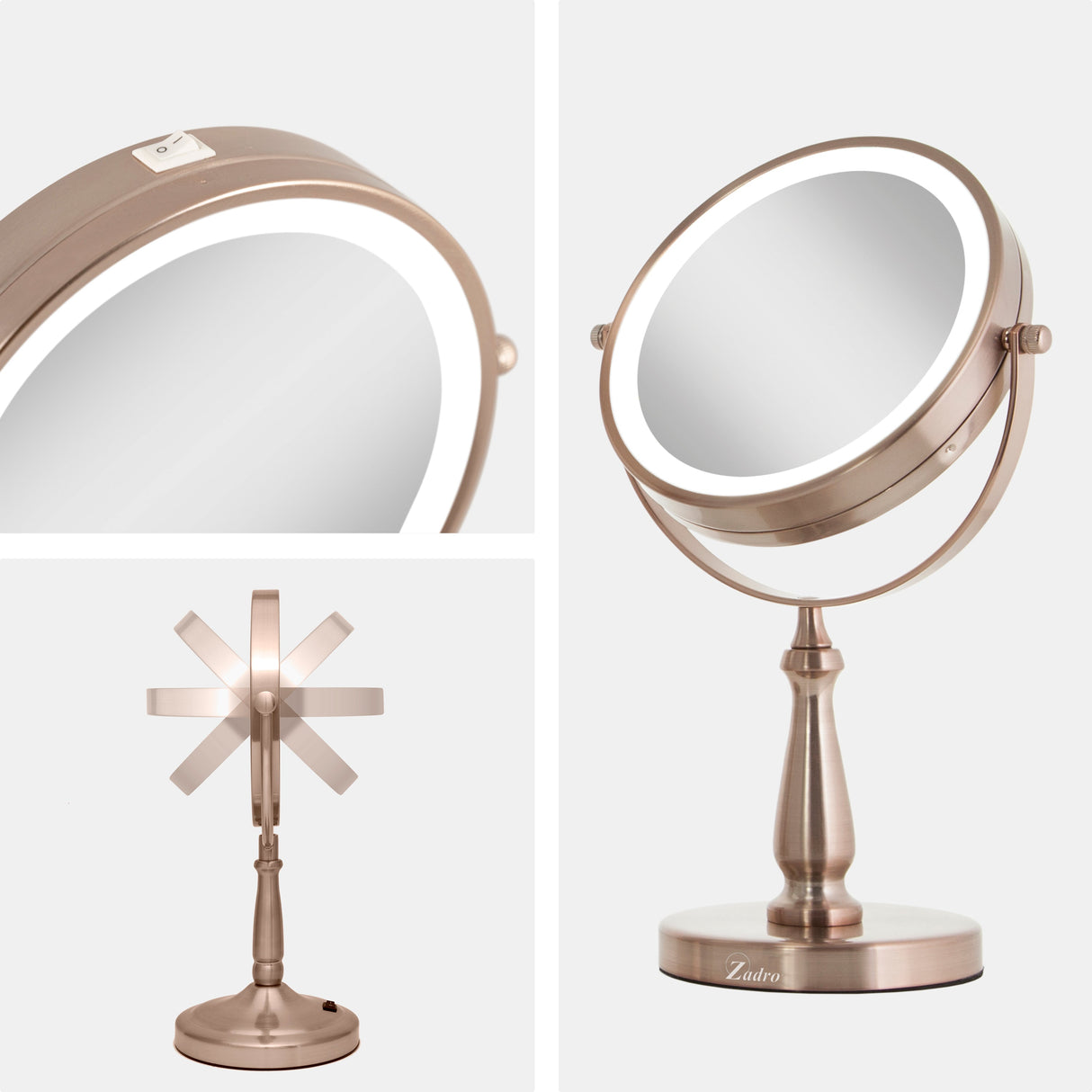 Lighted Makeup Mirror with Magnification from Zadro