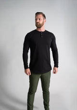 L/S Henley Curved Hem VX from Ten/10 Apparel