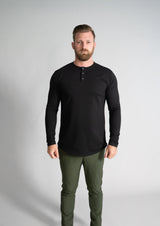 L/S Henley Curved Hem VX from Ten/10 Apparel