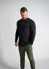 L/S Henley Curved Hem VX from Ten/10 Apparel