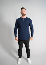 L/S Henley Curved Hem VX from Ten/10 Apparel