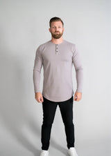 L/S Henley Curved Hem VX from Ten/10 Apparel