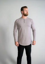 L/S Henley Curved Hem VX from Ten/10 Apparel