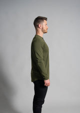 L/S Henley Curved Hem from Ten/10 Apparel