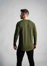 L/S Henley Curved Hem from Ten/10 Apparel