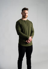 L/S Henley Curved Hem from Ten/10 Apparel