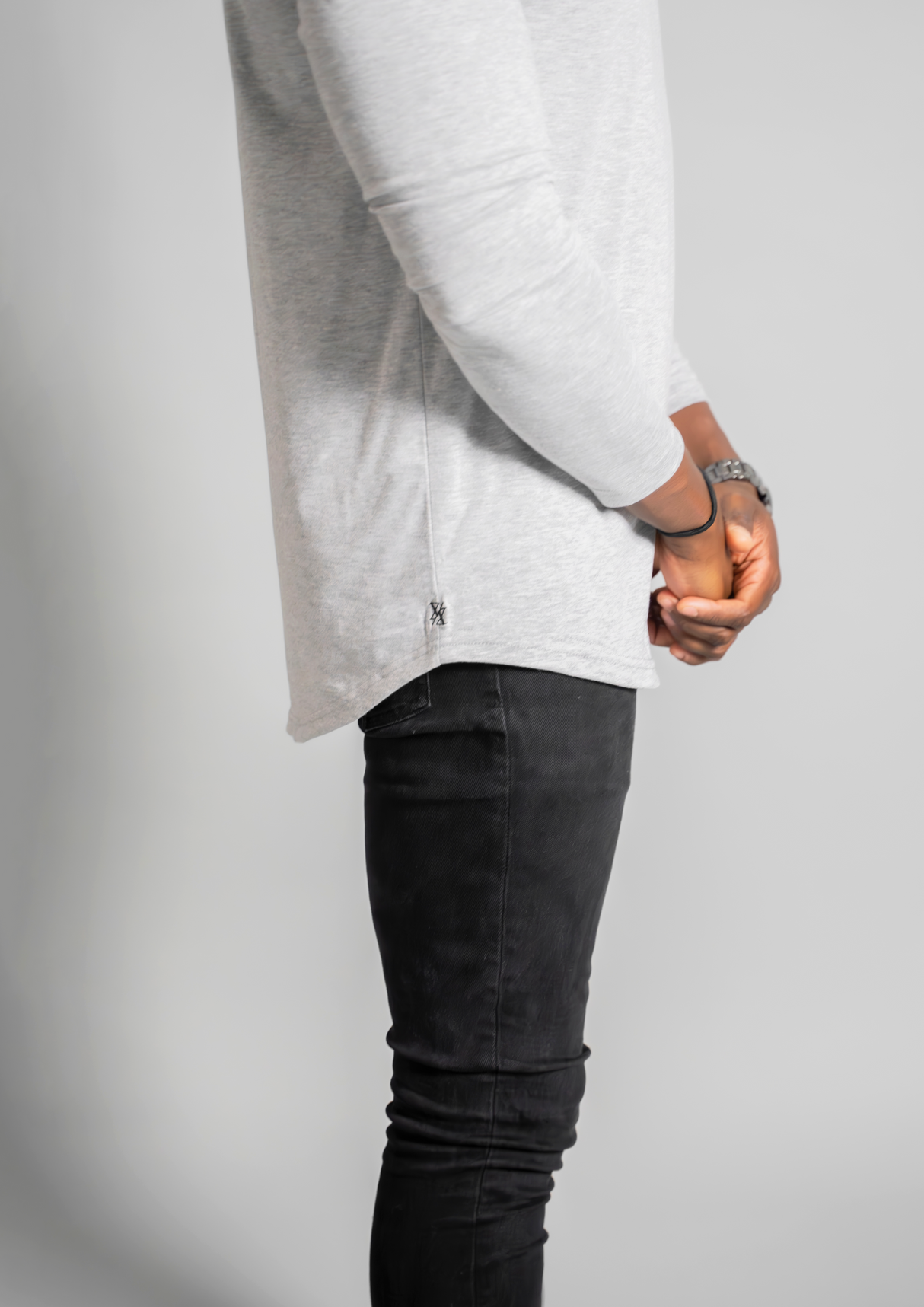 L/S Henley Curved Hem from Ten/10 Apparel