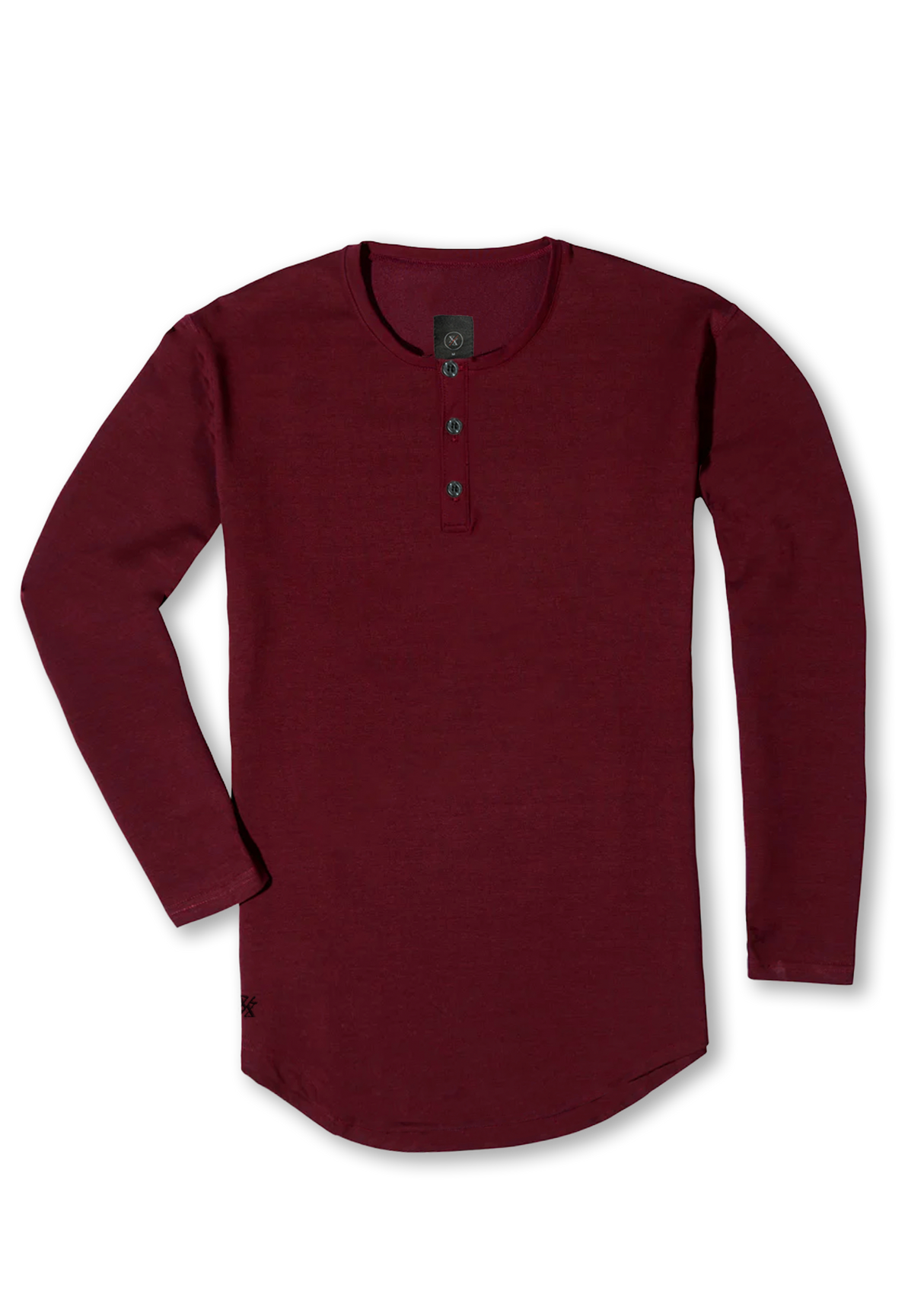 L/S Henley Curved Hem from Ten/10 Apparel