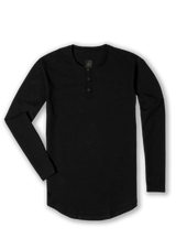 L/S Henley Curved Hem from Ten/10 Apparel