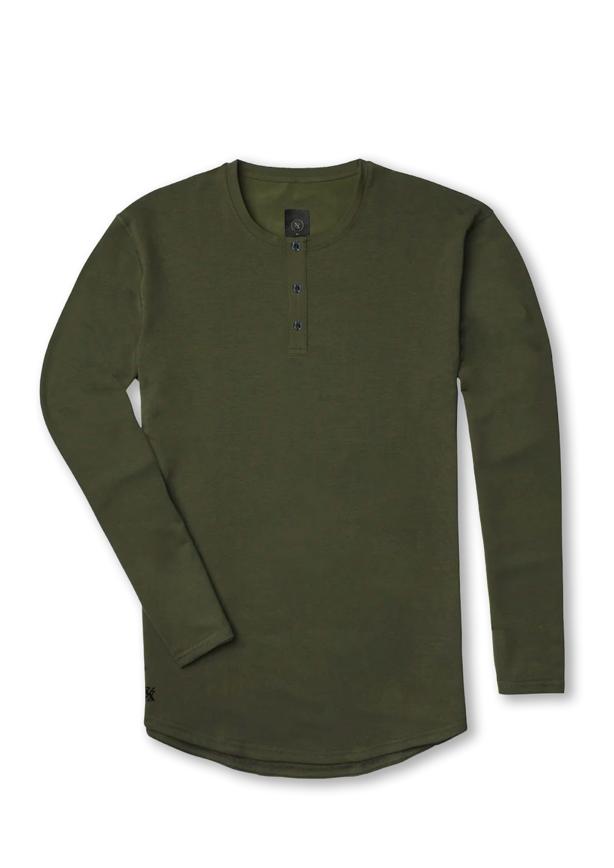 L/S Henley Curved Hem from Ten/10 Apparel