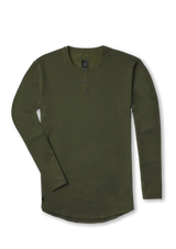 L/S Henley Curved Hem from Ten/10 Apparel