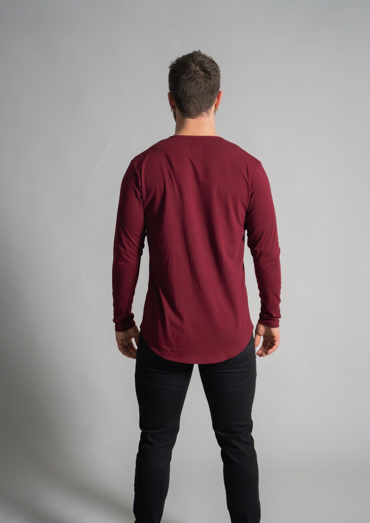 L/S Henley Curved Hem from Ten/10 Apparel