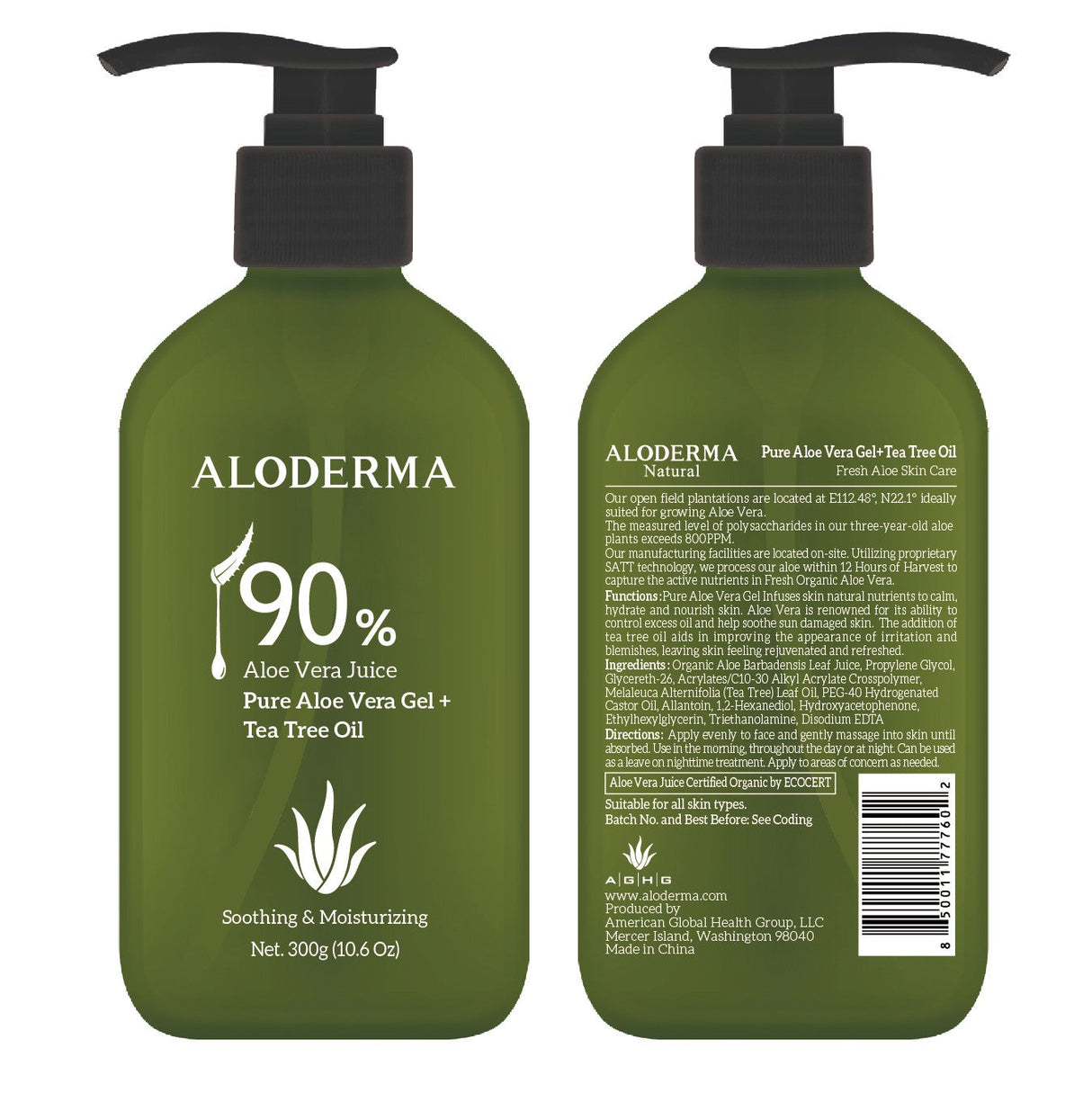 Pure Aloe Vera Gel + Tea Tree Oil from ALODERMA