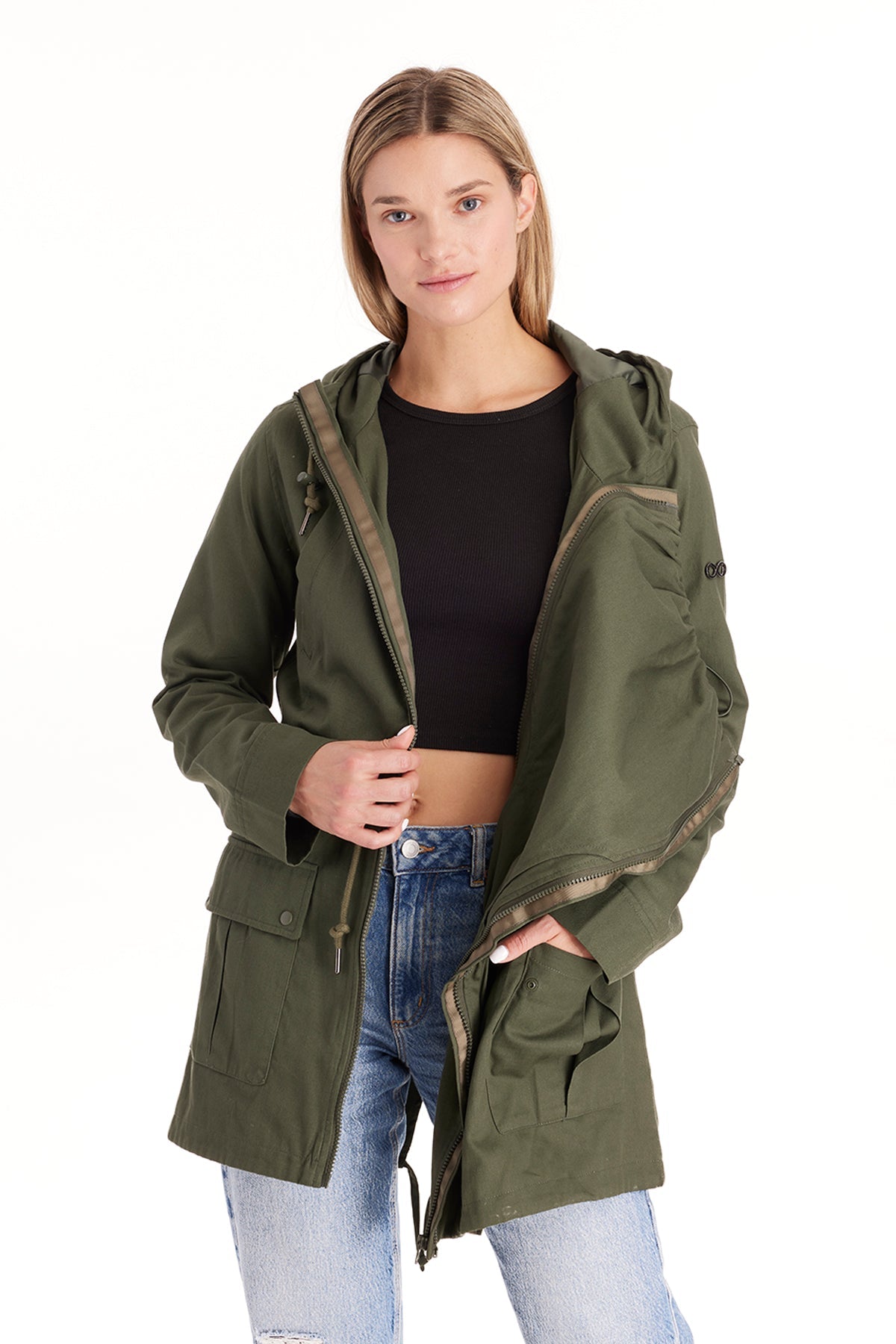 Lara 3 in 1 Maternity Jacket Military Style from Moderneternity