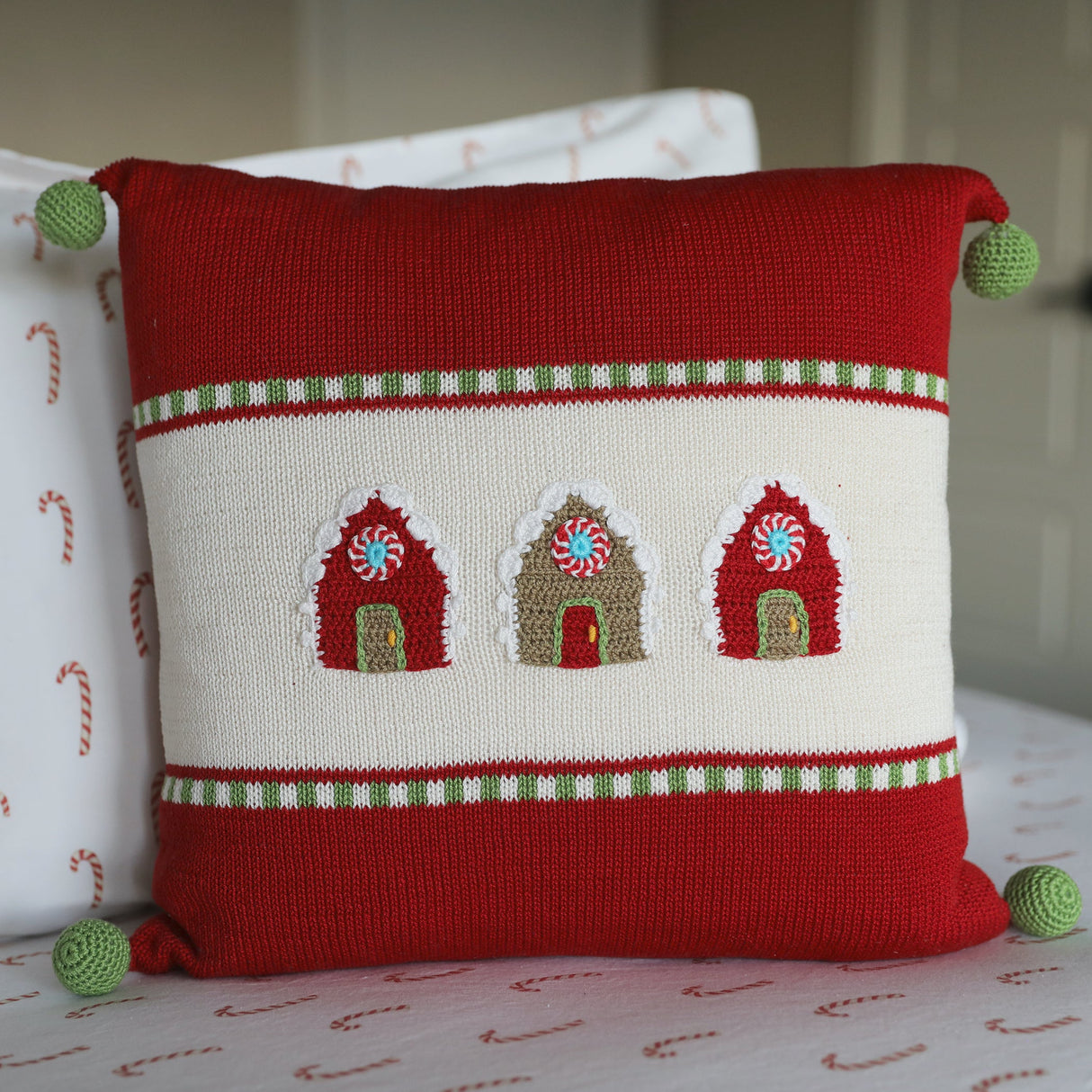 Gingerbread House 14" Pillow from Melange Collection