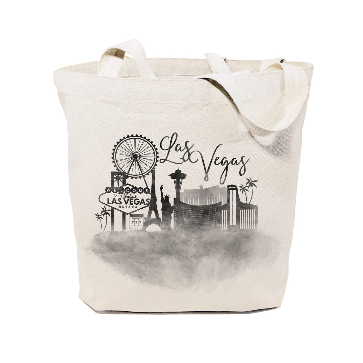Las Vegas Cityscape Cotton Canvas Tote Bag from The Cotton & Canvas Co.