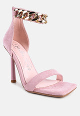Last Sip Micro Suede High Heel Sandals from London Rag International