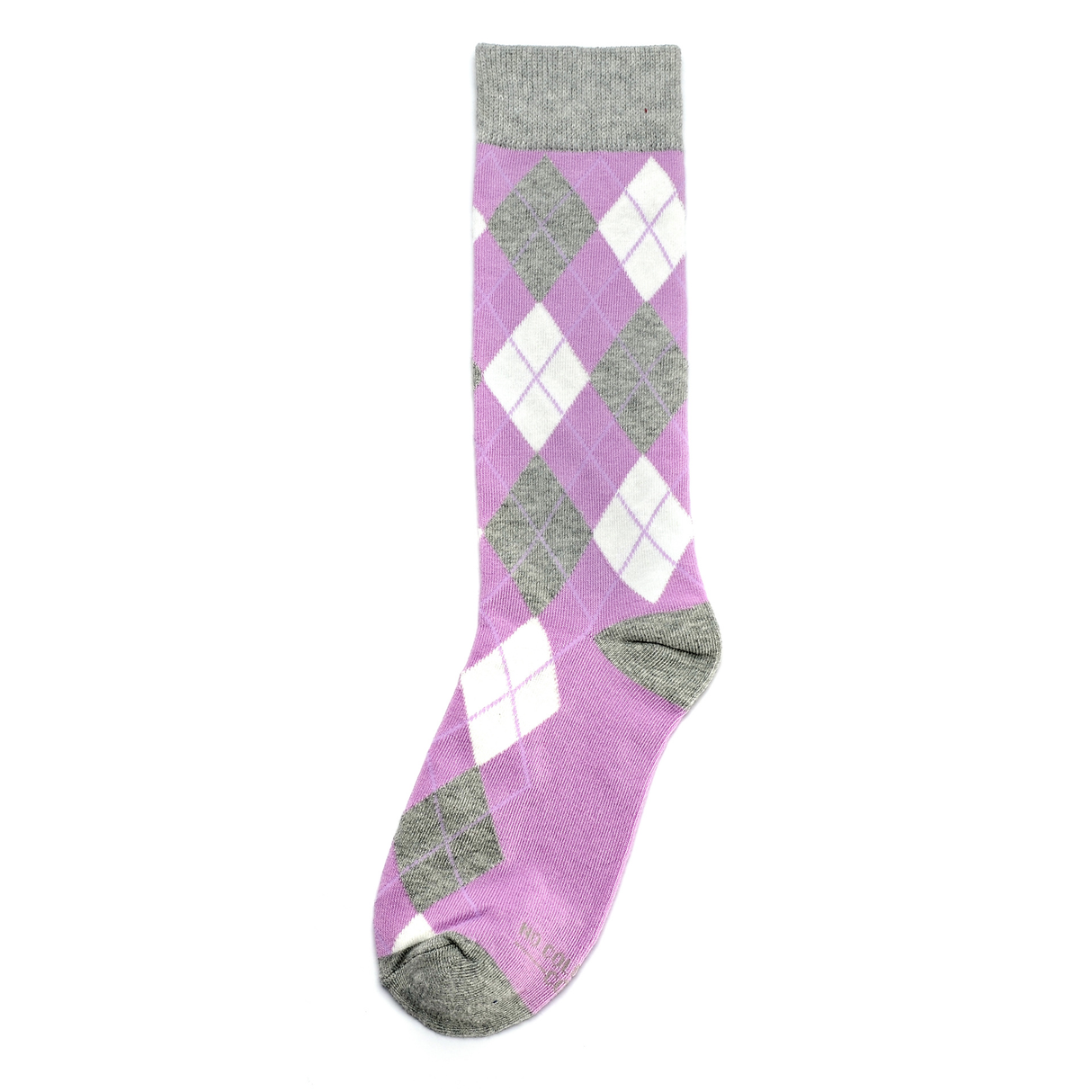 Lavender and Grey Argyle Socks from No Cold Feet