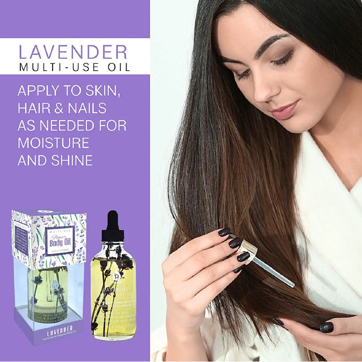 Lavendar Flower Multi Use  Body Oils 4 Oz from Pursonic
