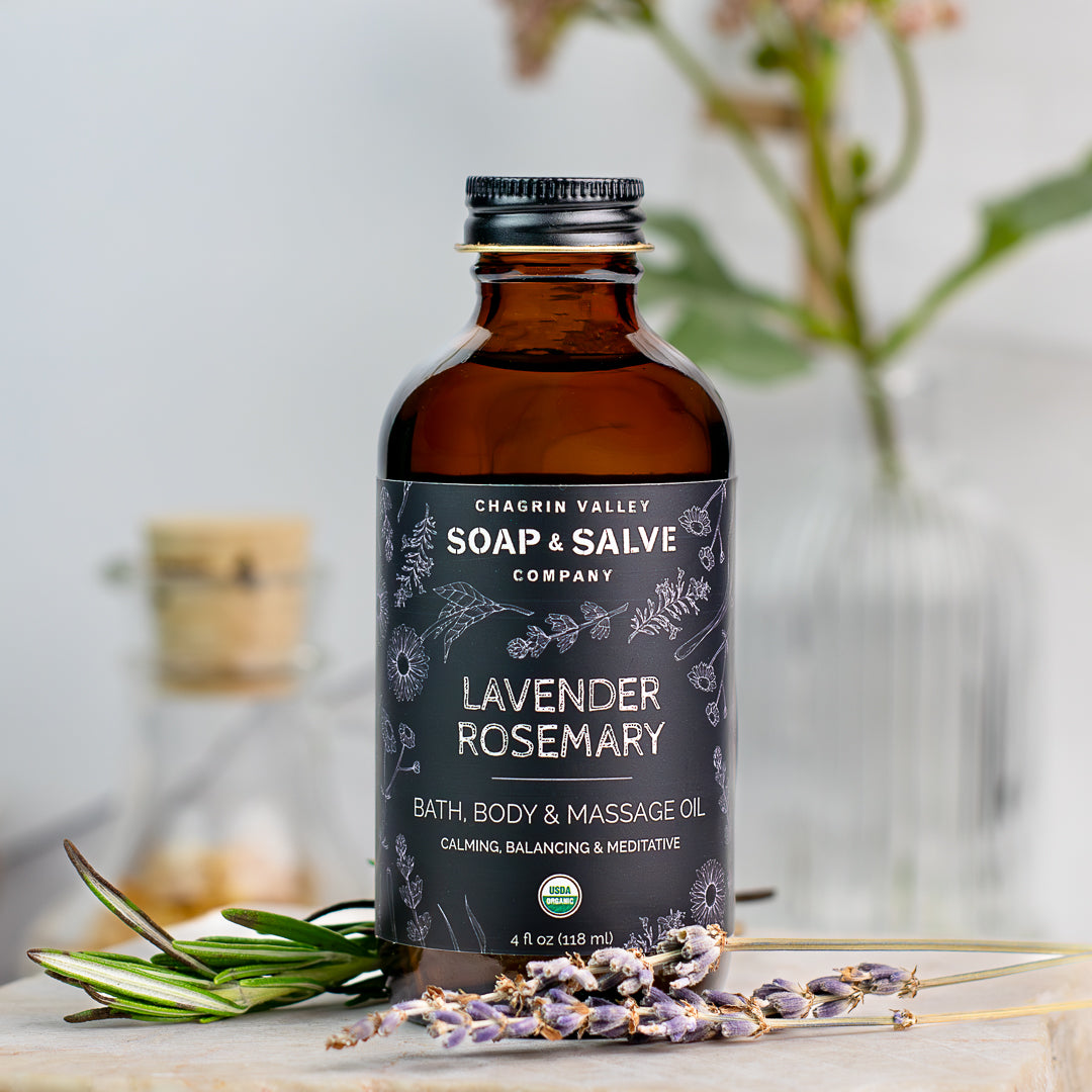 Bath & Body Oil: Lavender Rosemary From Chagrin Valley Soap & Salve