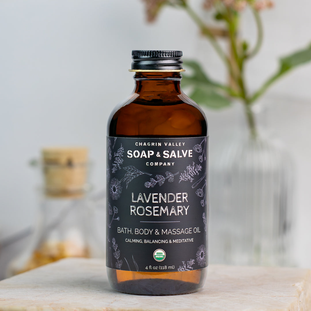 Bath & Body Oil: Lavender Rosemary From Chagrin Valley Soap & Salve