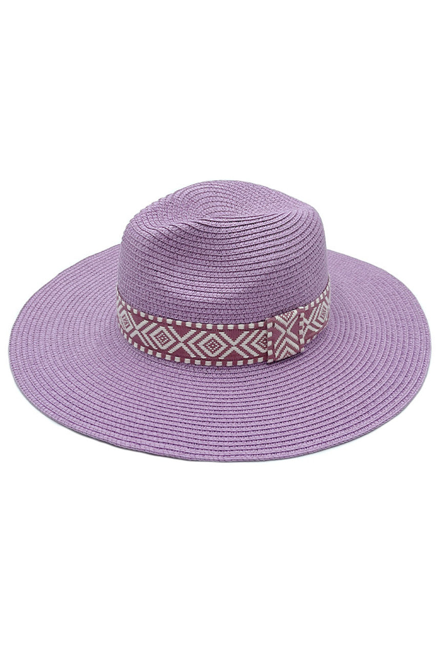 AZTEC BAND PANAMA HAT from Madeline Love