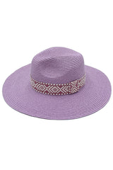 AZTEC BAND PANAMA HAT from Madeline Love