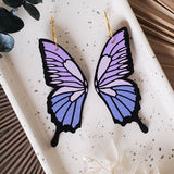 Lavender Butterfly Hoops from LE CHIC MIAMI