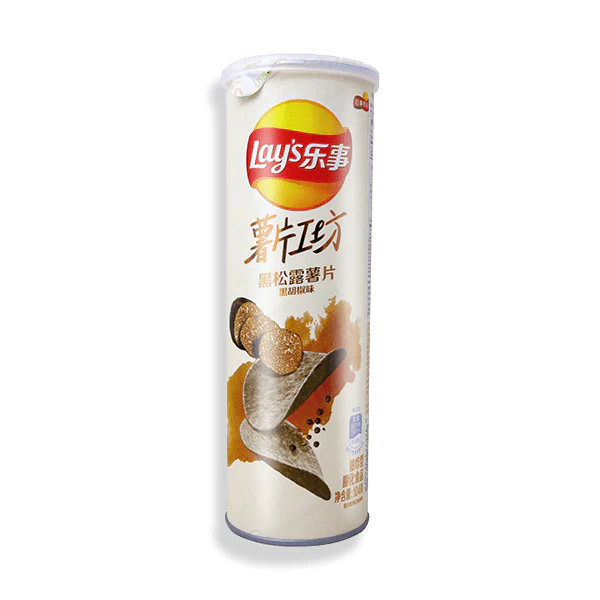 Lay's Stax Black Truffle & Pepper (104g) (China) 4-Pack from PETEZ POP WHOLESALE