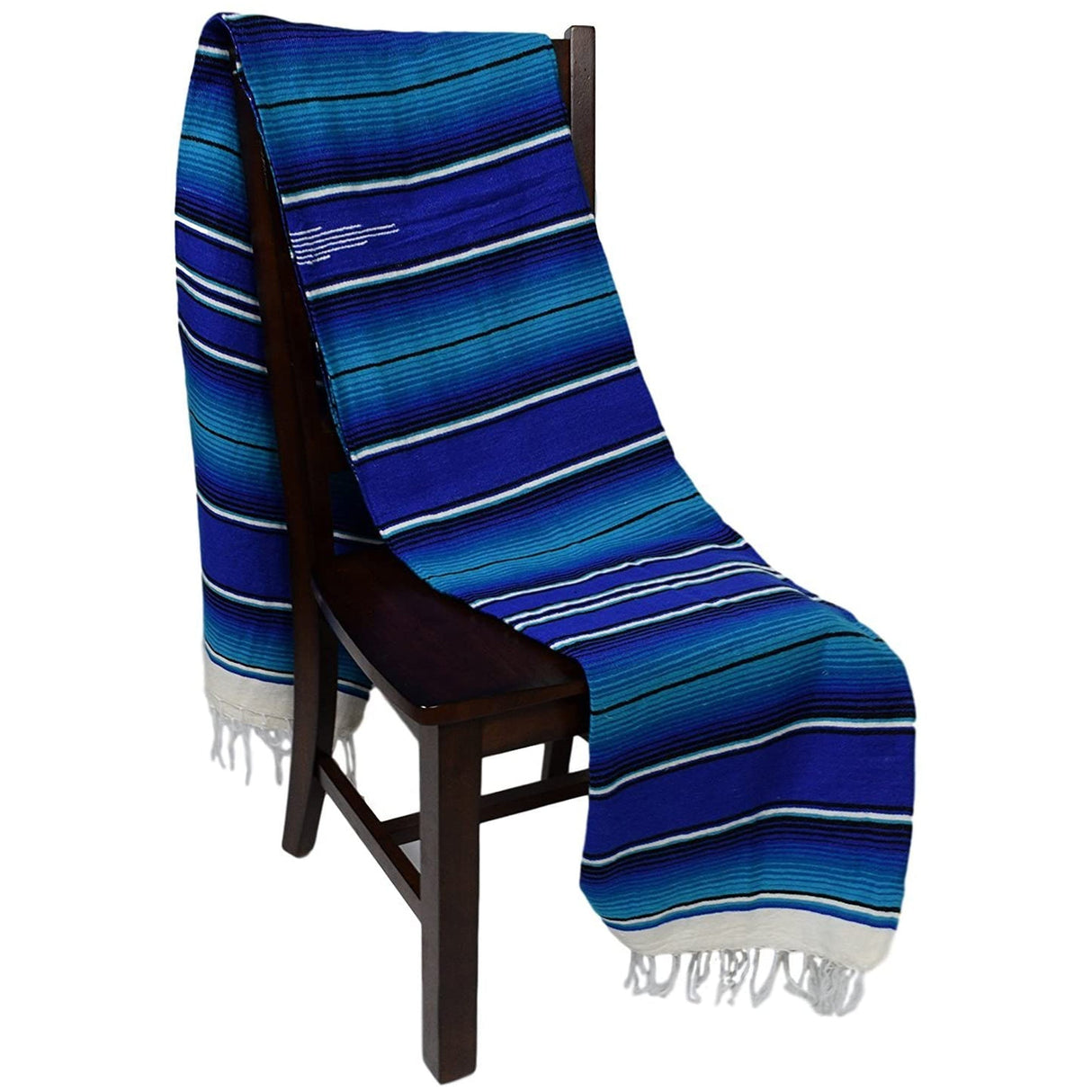 Blue Serape Isla Blanket From West Path
