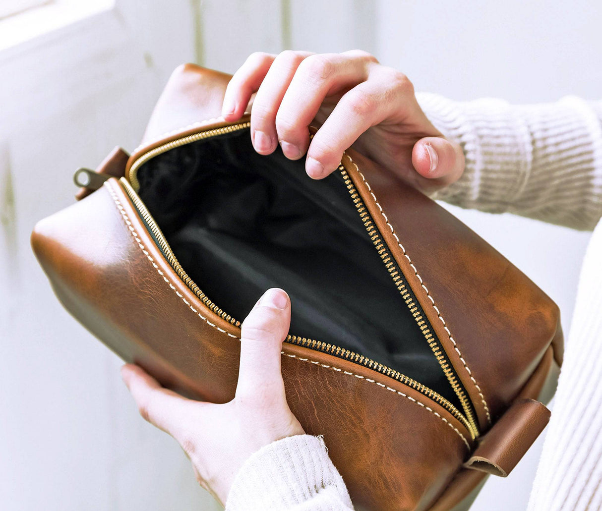 Toiletry Bag All for American from Lifetime Leather Co.