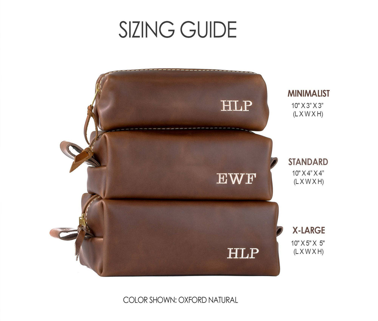 Toiletry Bag All for American from Lifetime Leather Co.