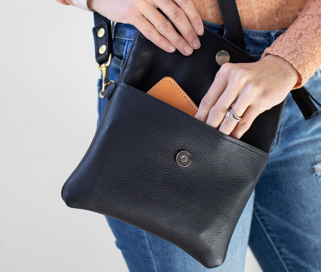 Foldover Crossbody Clutch from Lifetime Leather Co.