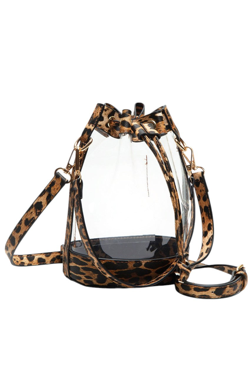 Clear Crossbody Stadium Bucket Bag from Madeline Love