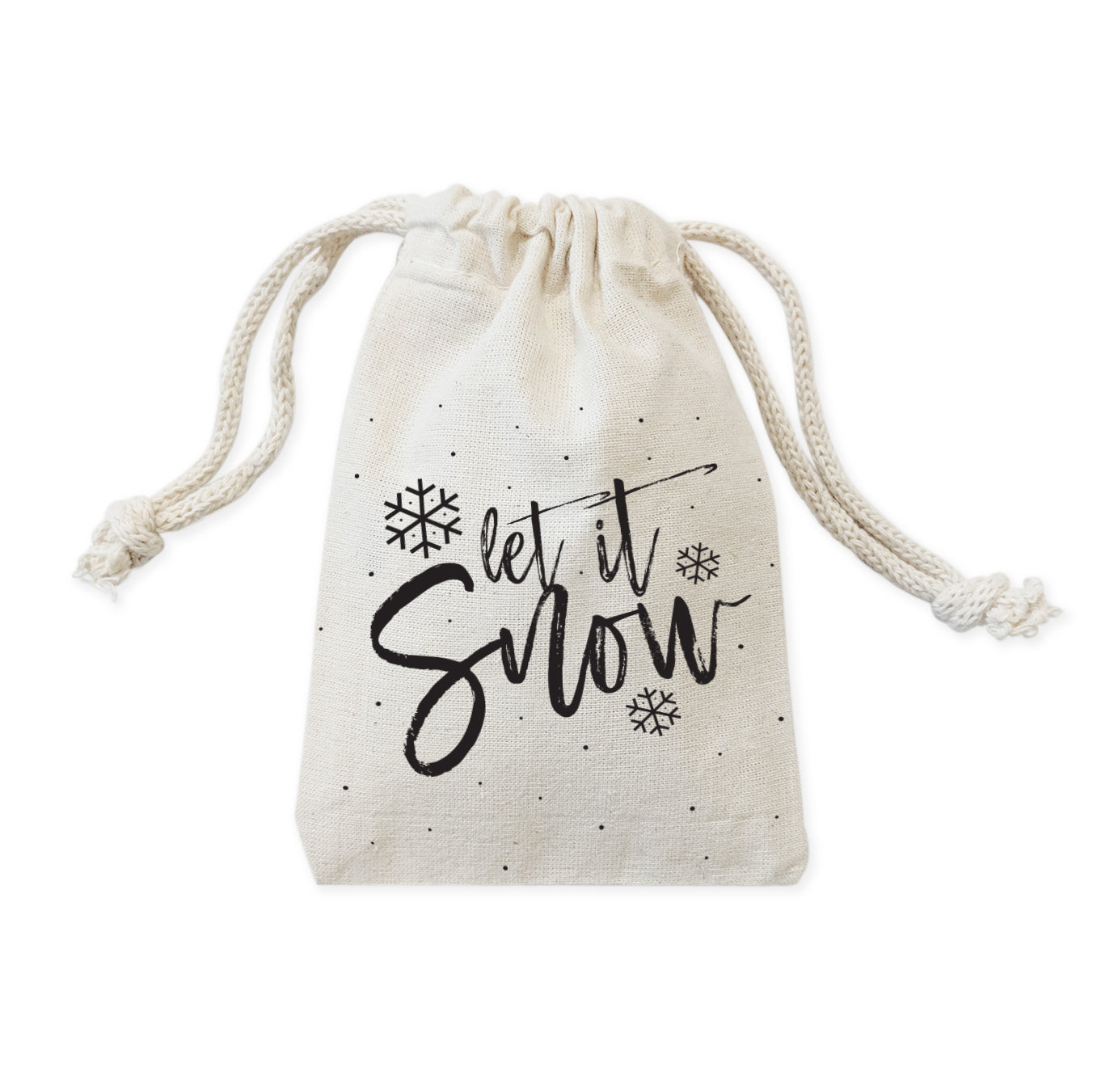 Let It Snow Christmas Holiday Favor Bags, 6-Pack from The Cotton & Canvas Co.