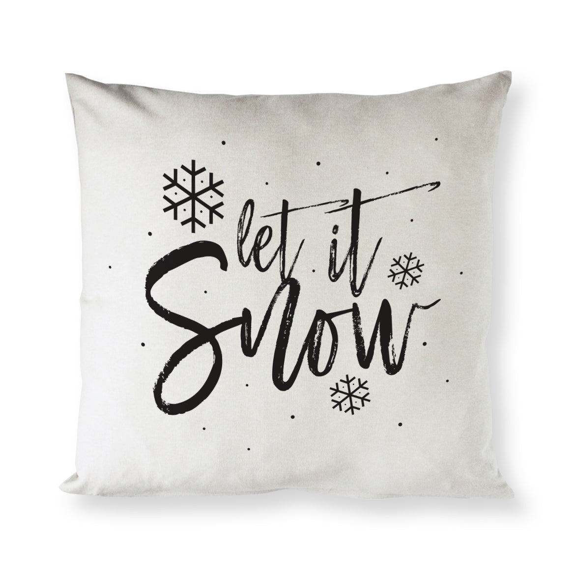 Let It Snow Christmas Holiday Pillow Cover from The Cotton & Canvas Co.