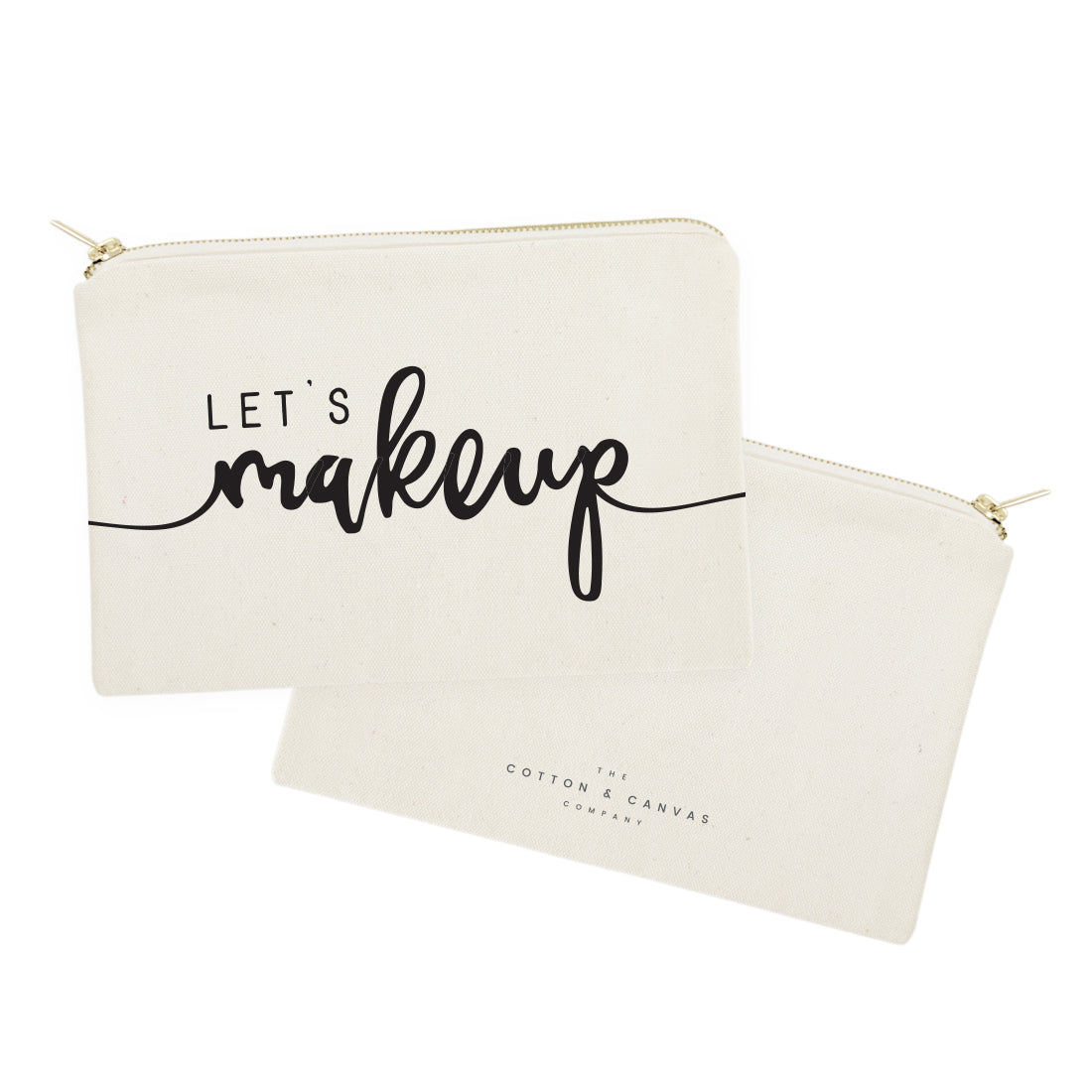 Let's Makeup Cotton Canvas Cosmetic Bag from The Cotton & Canvas Co.
