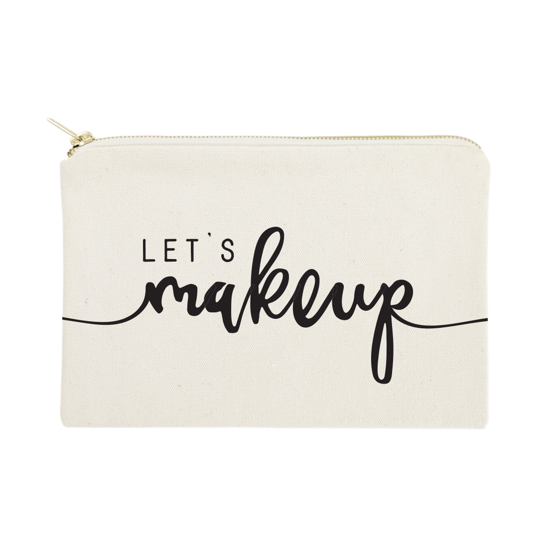Let's Makeup Cotton Canvas Cosmetic Bag from The Cotton & Canvas Co.