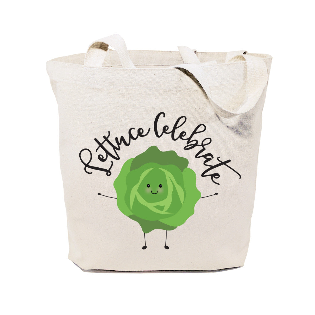 Lettuce Celebrate Cotton Canvas Tote Bag from The Cotton & Canvas Co.