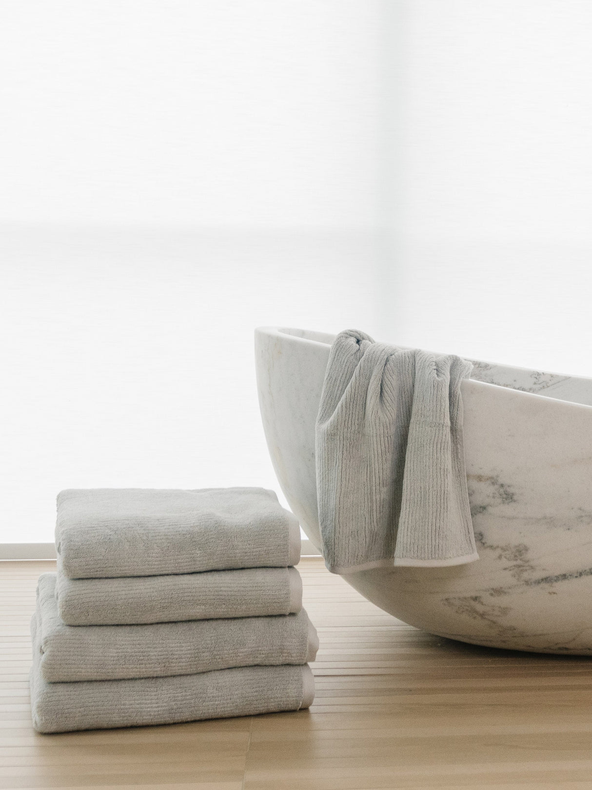 Ribbed Terry Bath Towel Set from Cozy Earth