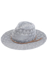 C.C HORSESHOE LACE KNITTING PANAMA HAT from Madeline Love