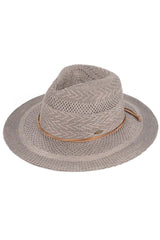 C.C MULTI PATTERN SUEDE STRING BAND PANAMA HAT from Madeline Love