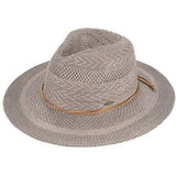 C.C Multi Pattern Suede String Band Panama Hat from Madeline Love