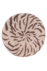 C.C Zebra Wool Beret Beanie from Madeline Love
