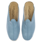 Men's Sky Blue Slippers from Atlantis Handmade Shoes