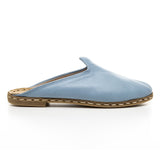 Women's Sky Blue Slippers from Atlantis Handmade Shoes
