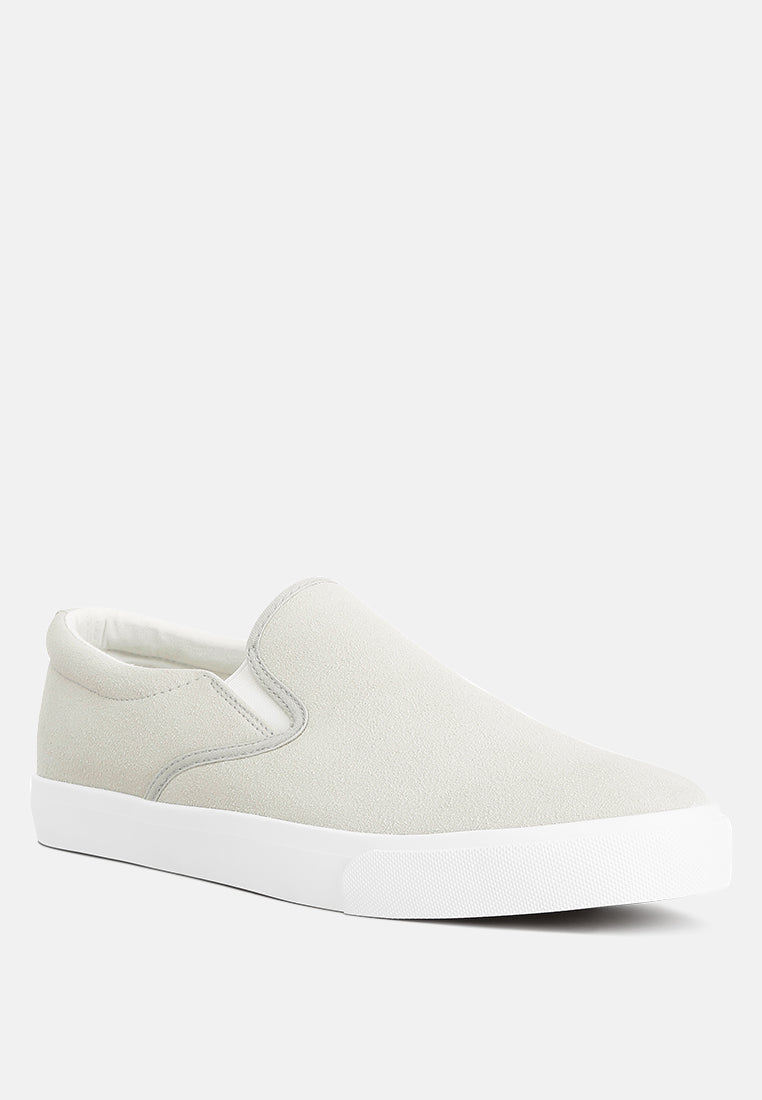 Faux Suede Slip On Sneakers from London Rag International