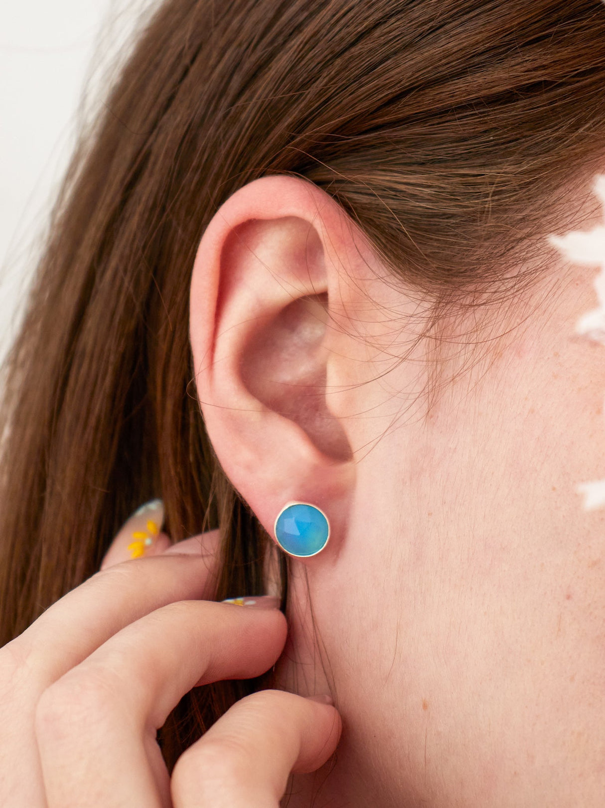 Pebble Stud Earrings - Silver from Ash & Rose