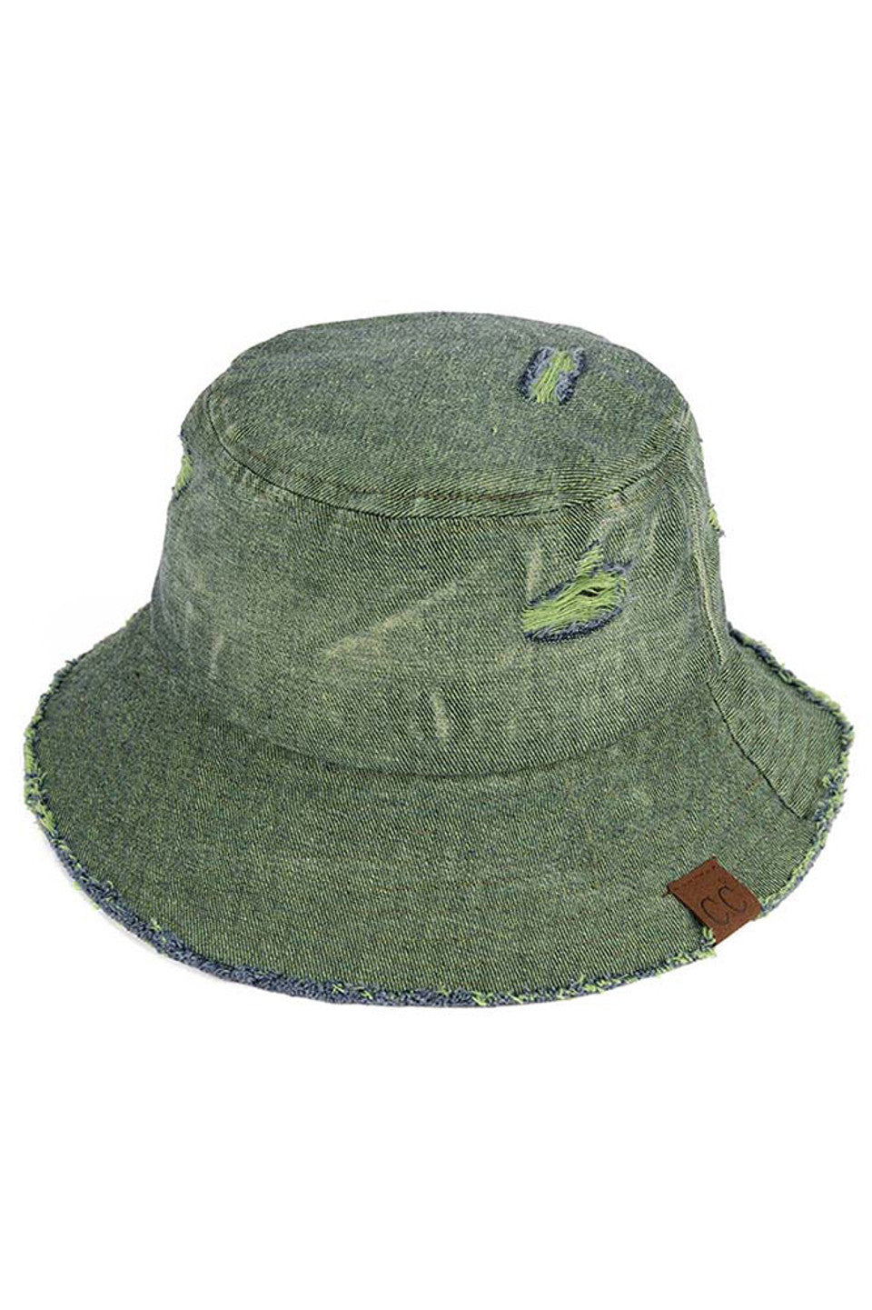 C.C STONE WASHED DENIM BUCKET HAT from Madeline Love